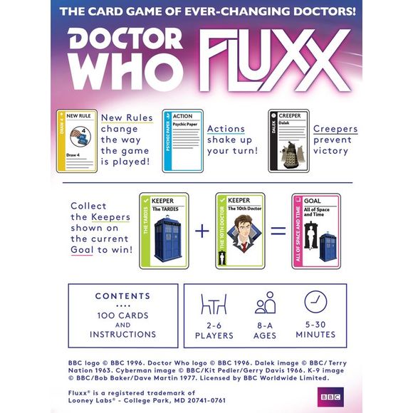 Doctor Who Fluxx Card Game - Picture 2 of 3